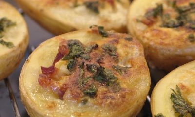 jednoduché recepty - recept - zapečený plněný brambor ve slupce